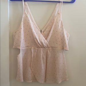 baby pink and metallic top